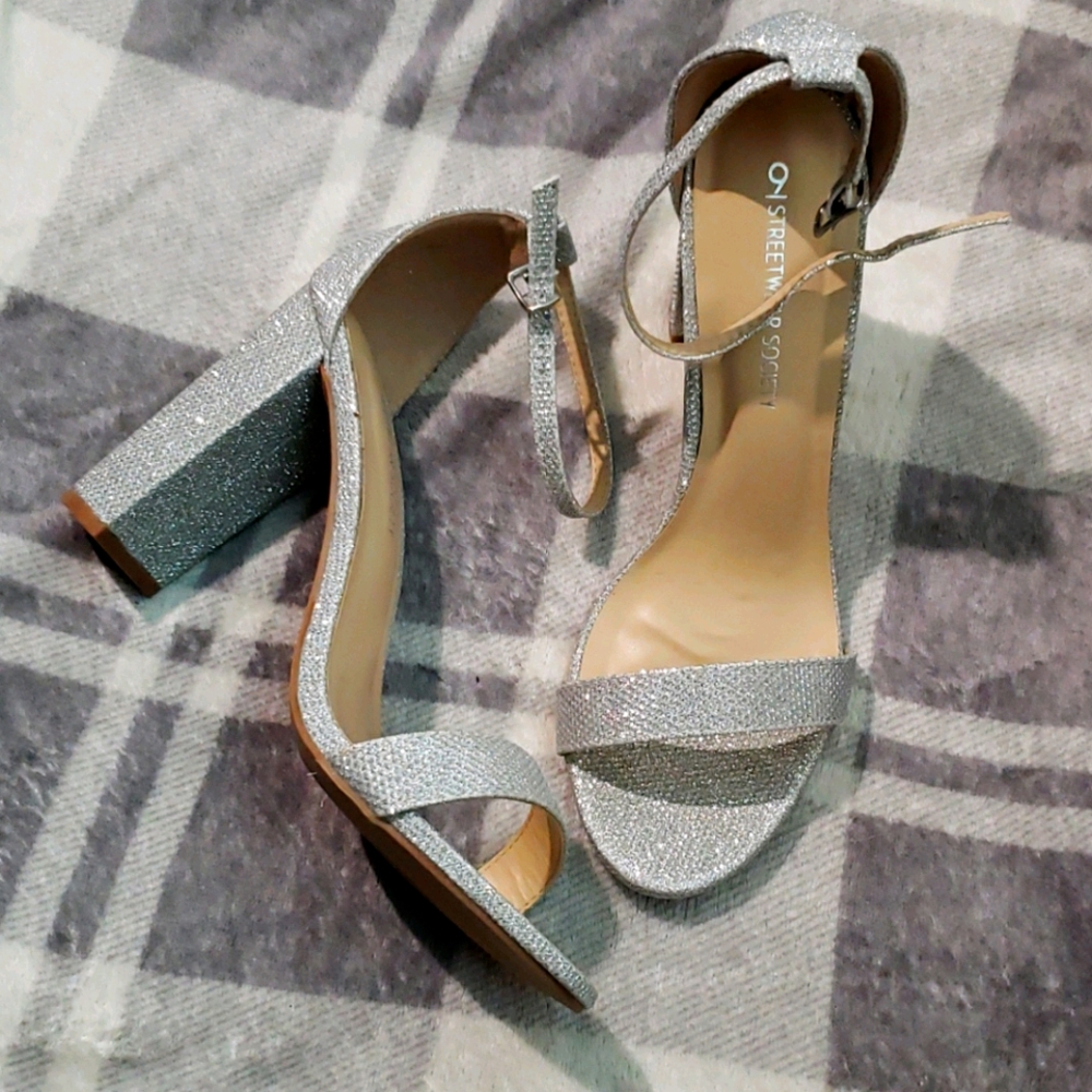 Silver High Heels